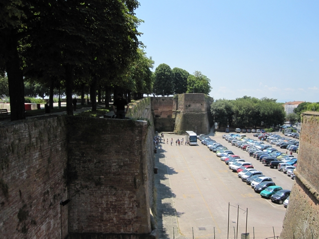 Blick auf Parkplatz