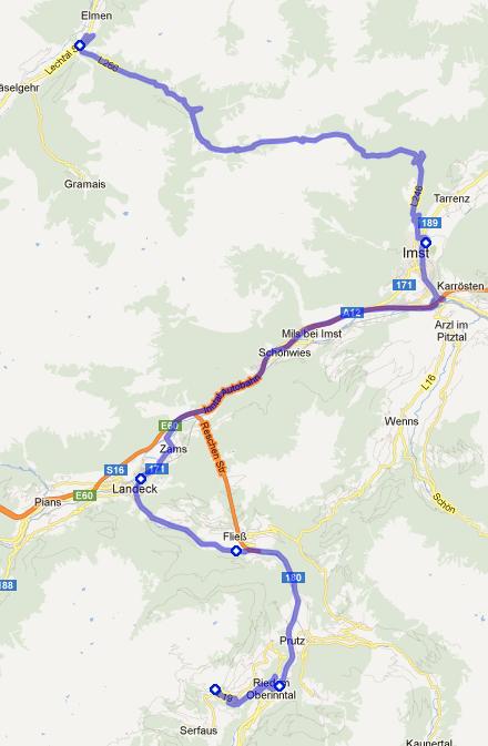Fiss - Landeck - Hahntennjoch - Landeck
